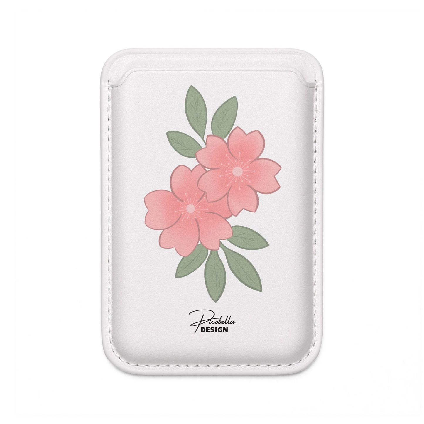 Floral Vegan MagSafe Wallet — Pink Blossom Card Holder