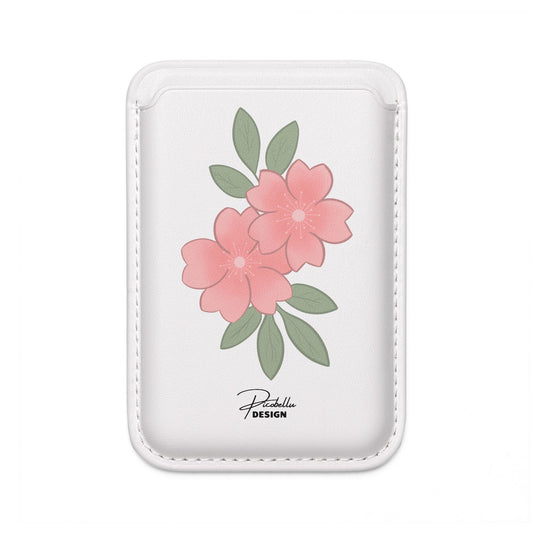 Floral Vegan MagSafe Wallet — Pink Blossom Card Holder