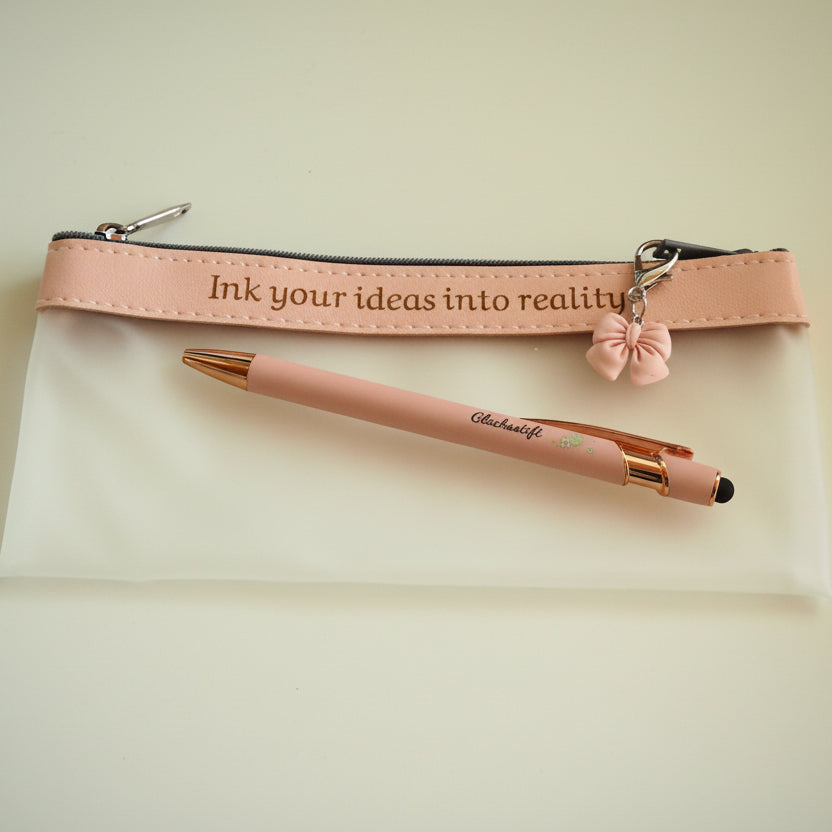 Ink & Bloom Set – Stifttasche mit Kugelschreiber
