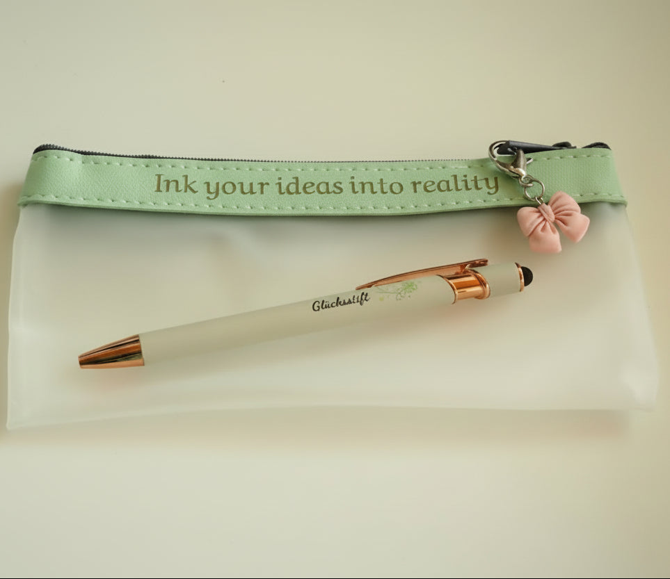 Ink & Bloom Set – Stifttasche mit Kugelschreiber