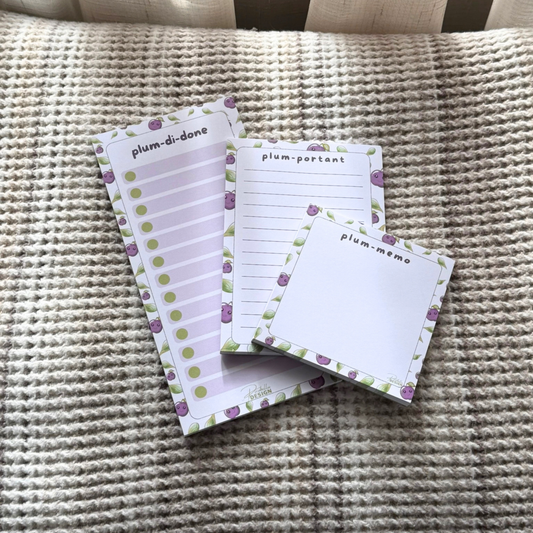 Notizblock-Set – Plum & Paper | 3 Größen