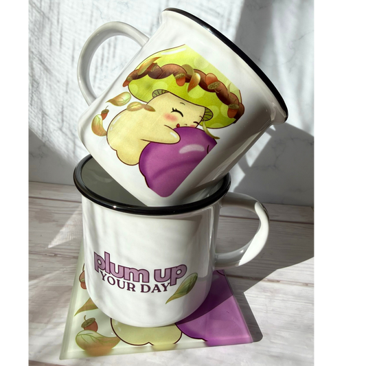 Keramiktasse im Emaillelook – Plum & Paper