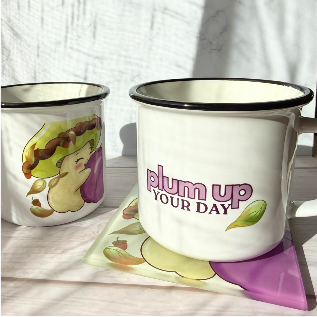 Keramiktasse im Emaillelook – Plum & Paper